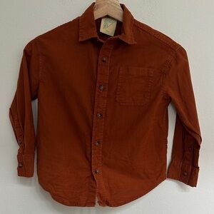 Children's Burnt Orange Button-Down Shirt thereabouts